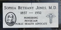 Sophia B. Jones, M.D.'s New Grave Marker